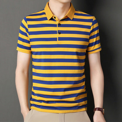 Camisa Polo Estriada Hombre Clásica