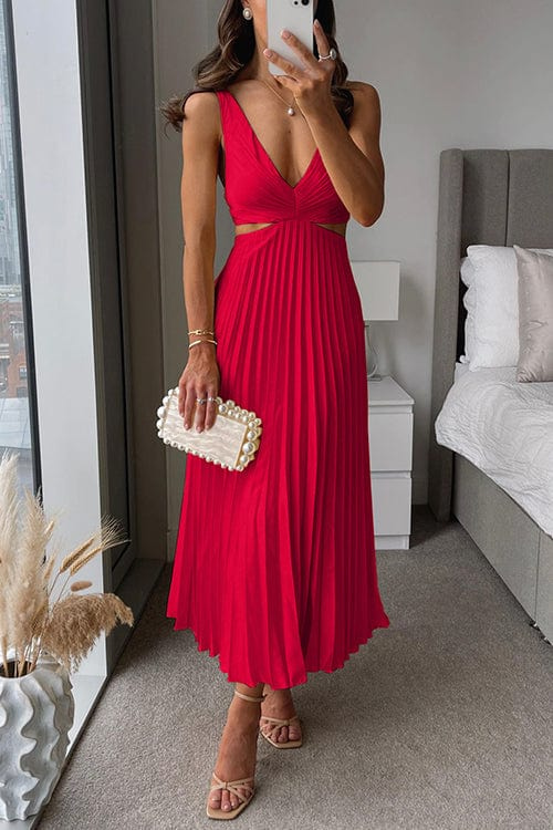 Vestido Midi Primavera con Detalle Escote