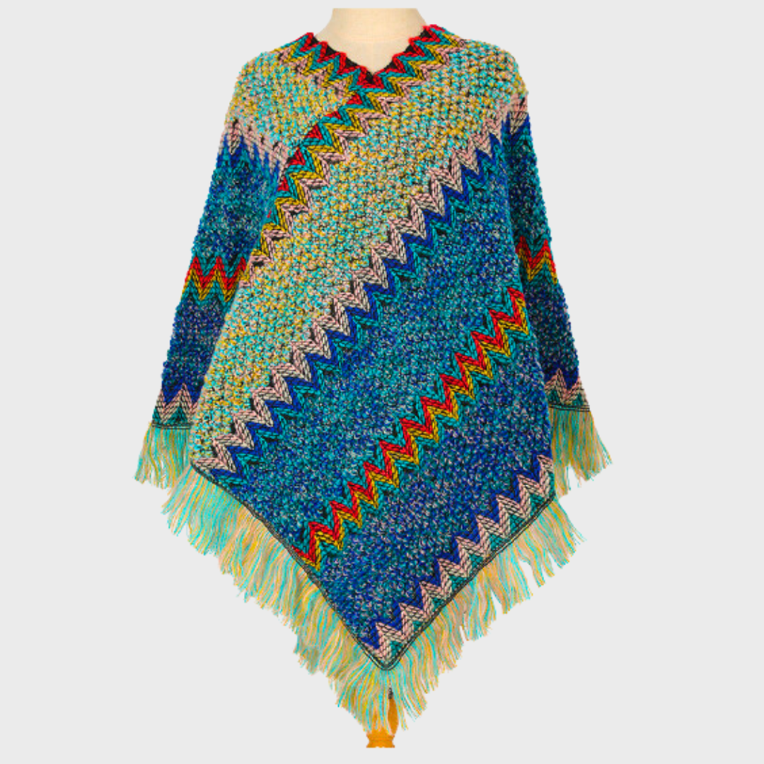 Poncho Mujer Estilo Boho Chic