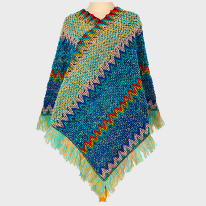 Poncho Mujer Estilo Boho Chic
