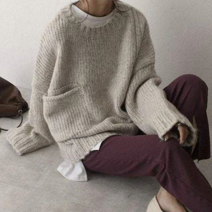 Sudadera Beis con Bolsillos Delanteros