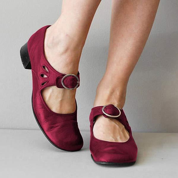 Zapatos cómodos con correa ajustable y estilo clásico