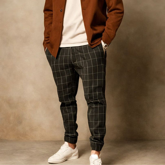 Pantalones Cuadriculados Hombre Cómodos - Vestiria