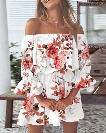 Vestido Boho Sin Mangas Floral Verano