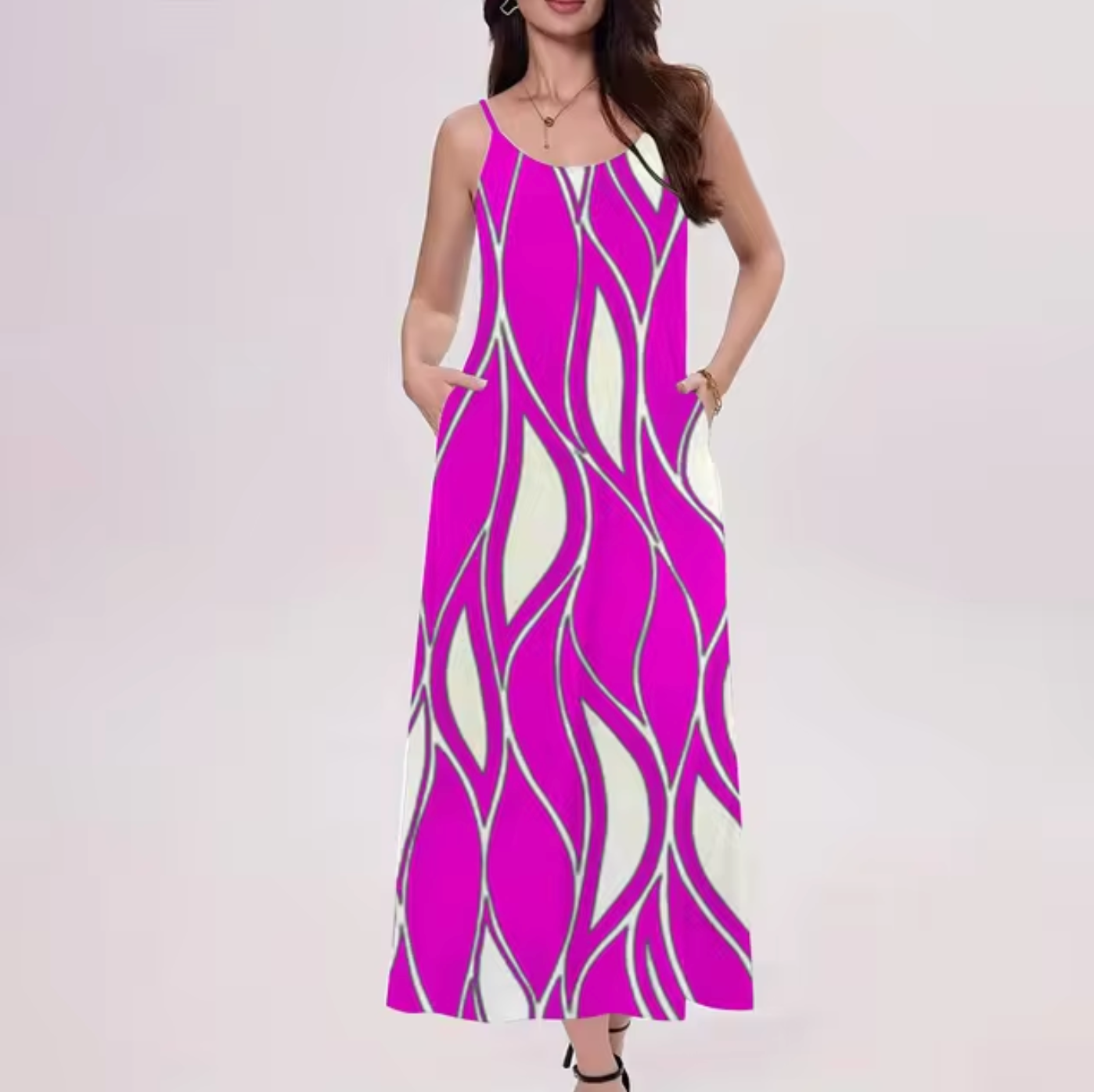 Vestido Estampado Marino Elegante
