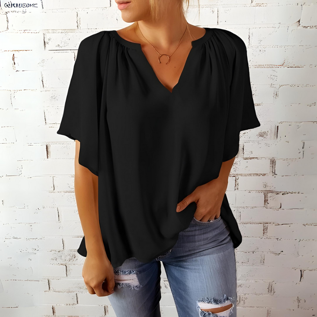 Blusa Mujer Cuello V Elegante Diseño
