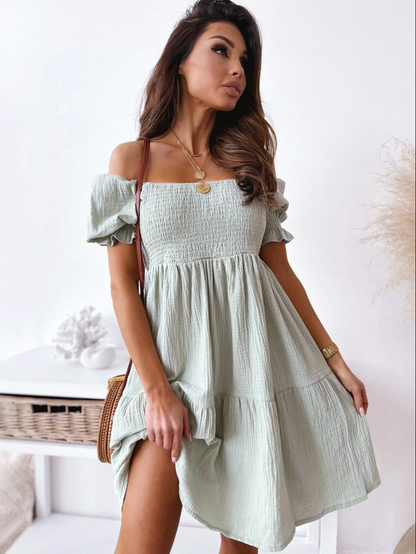 Vestido Escote Abierto Elegante
