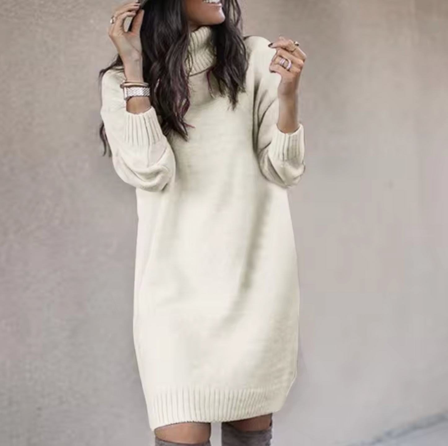 Vestido Suéter Amplio Cálido