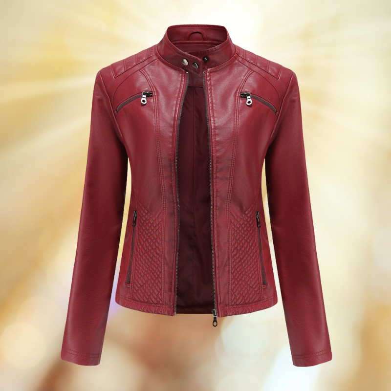 Chaquetilla Cuero Mujer Entretiempo Elegante