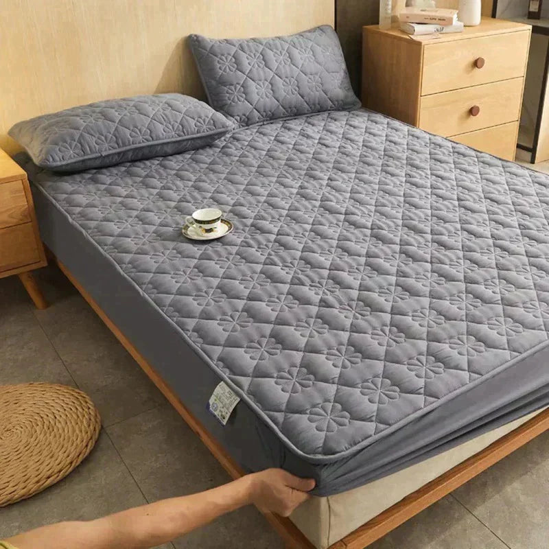 Sábana Bajera de Seda con Fundas de Almohada Incluidas