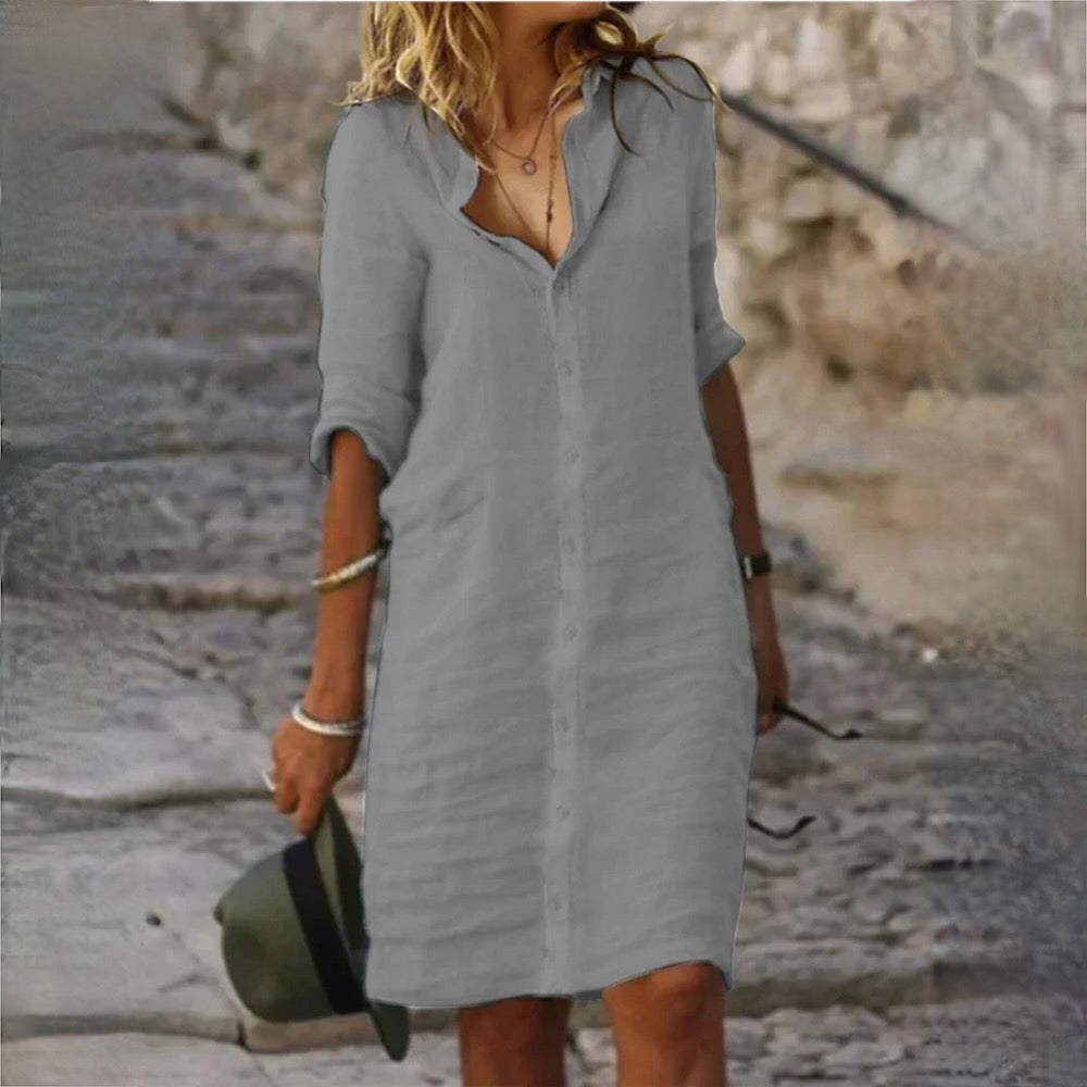 Vestido Femenino Con Estilo Relajado