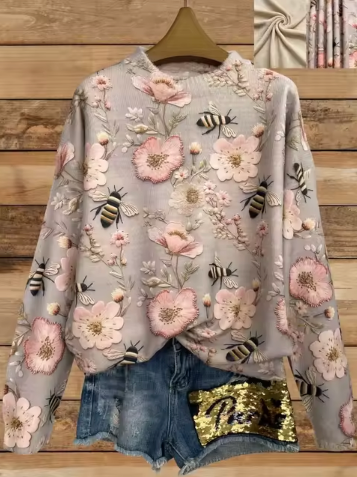 Sudadera de punto con estampado moderno