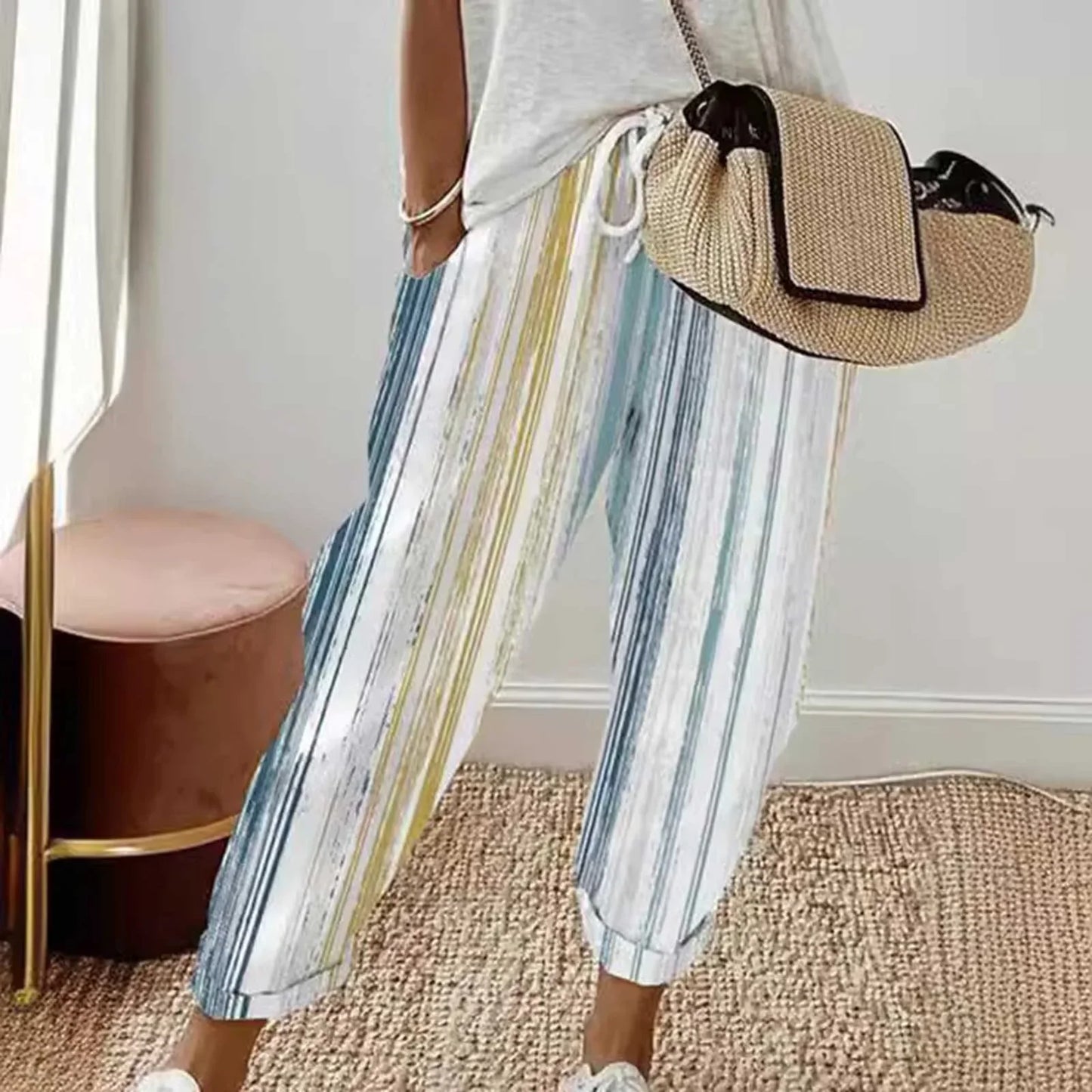 Pantalón Rayas Informal Cómodo