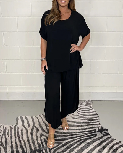 Conjunto Top y Pantalón Asimétrico Mujer