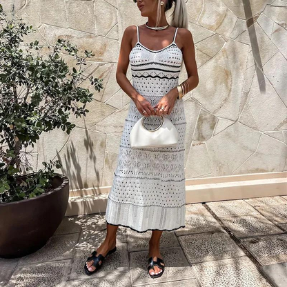 Vestido Verano Largo Blanca Elegante