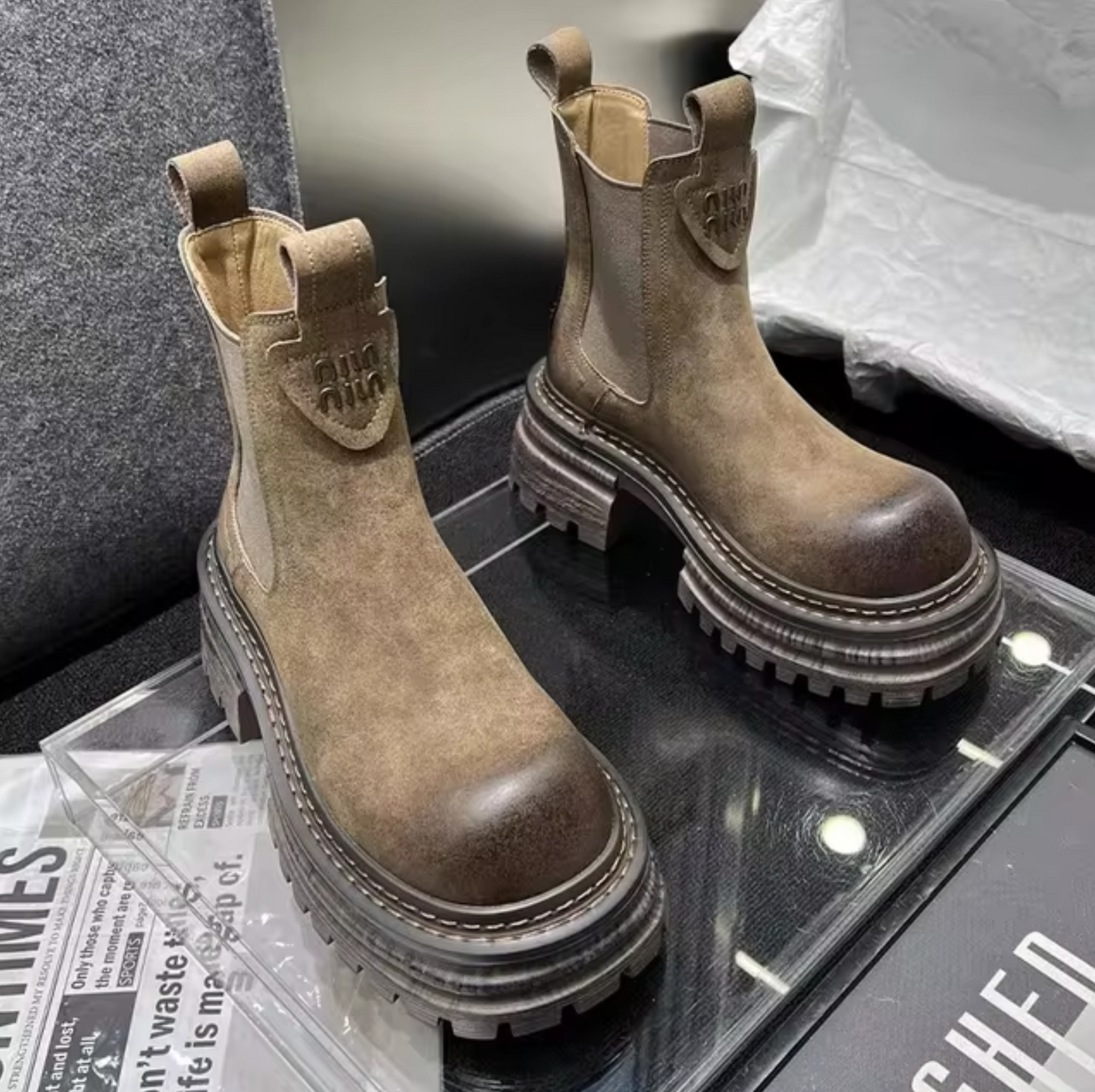 Botas Altas con Plataforma Gruesa Mujer