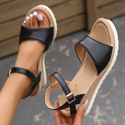 Sandalias de mujer cómodas con hebilla ajustable