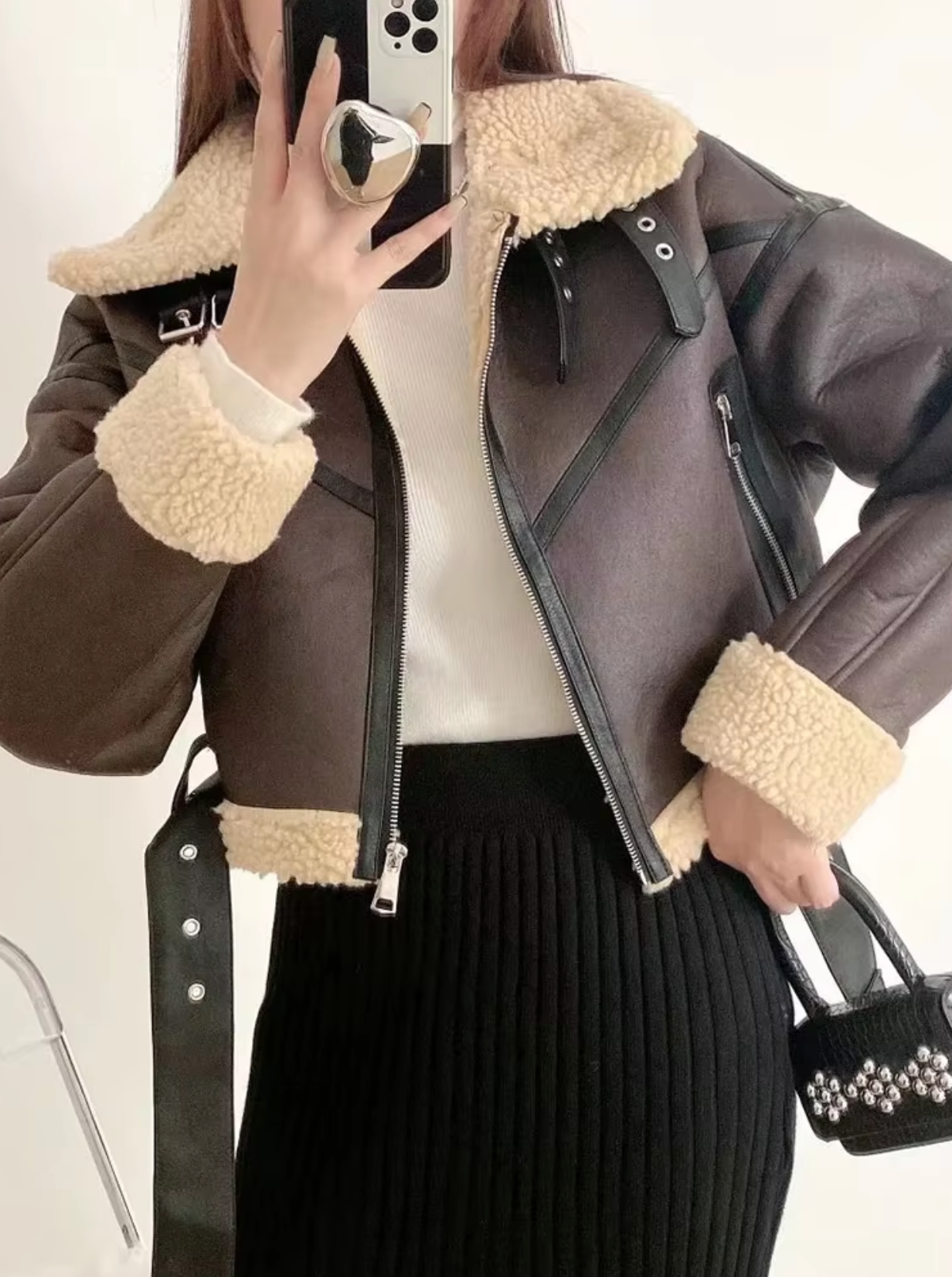 Chaquetón Cuero Invierno Abribuenos - Vestiria