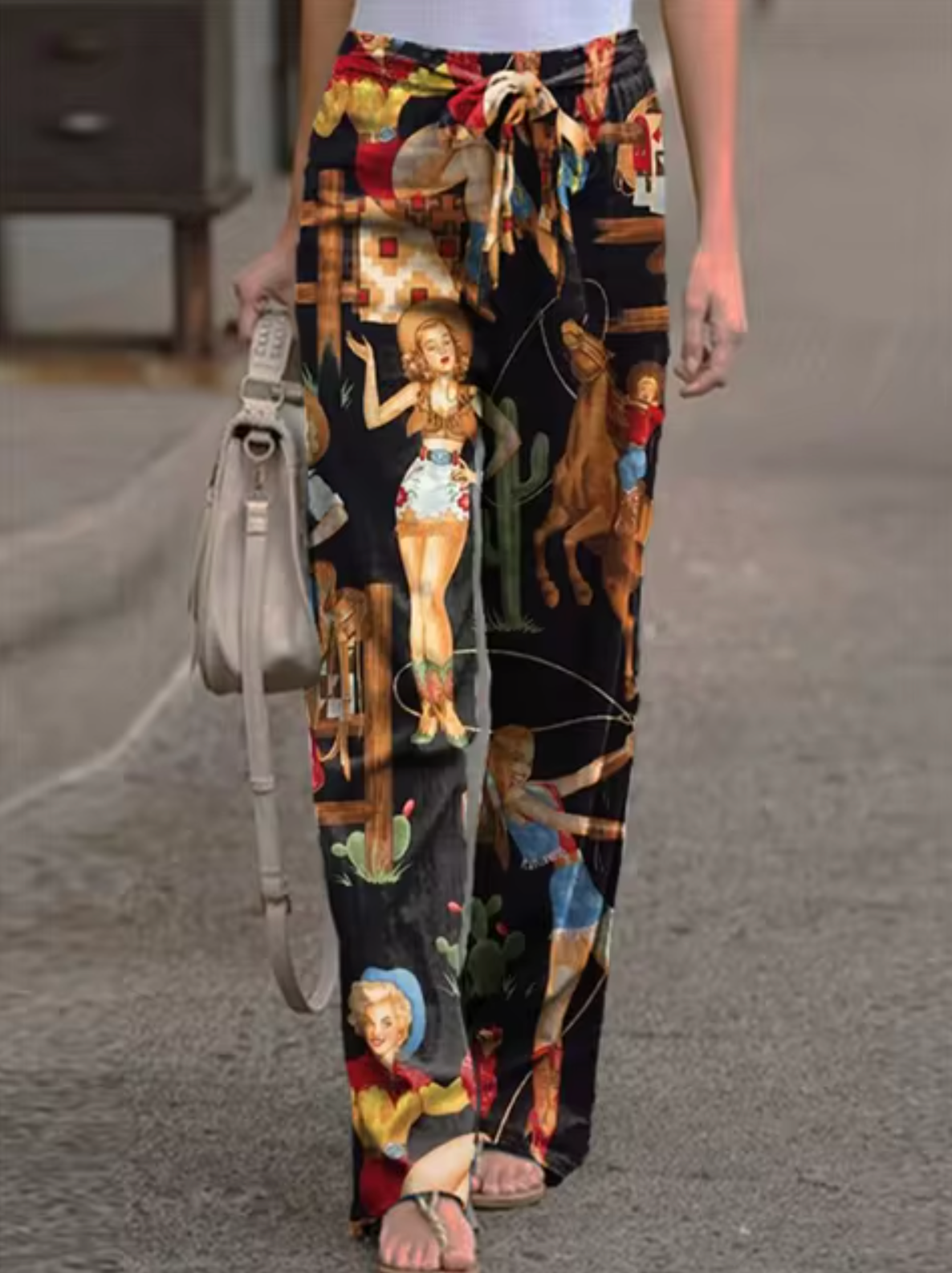 Pantalones vaqueros cómodos estampados