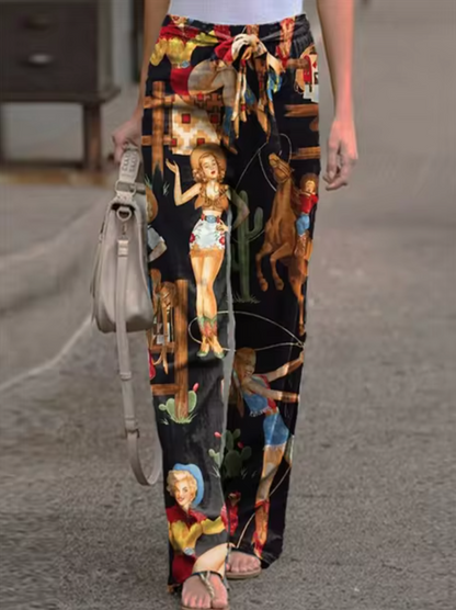 Pantalones vaqueros cómodos estampados