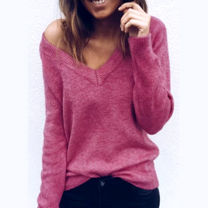 Sudadera de punto manga larga cálida