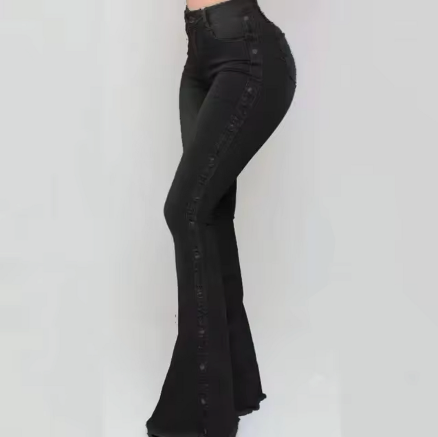 Pantalón Vaquero Ancho Elástico Mujer