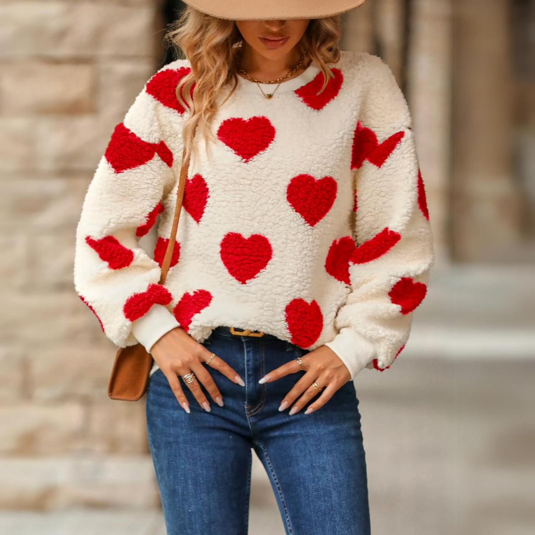 Sudadera de Mujer Corazones Acogedora - Vestiria