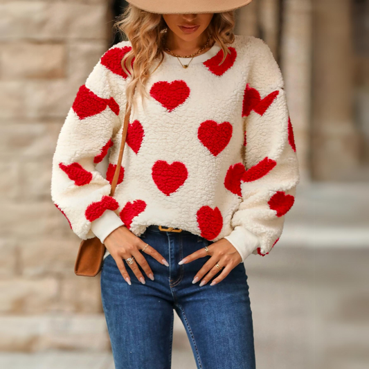 Sudadera de Mujer Corazones Acogedora - Vestiria