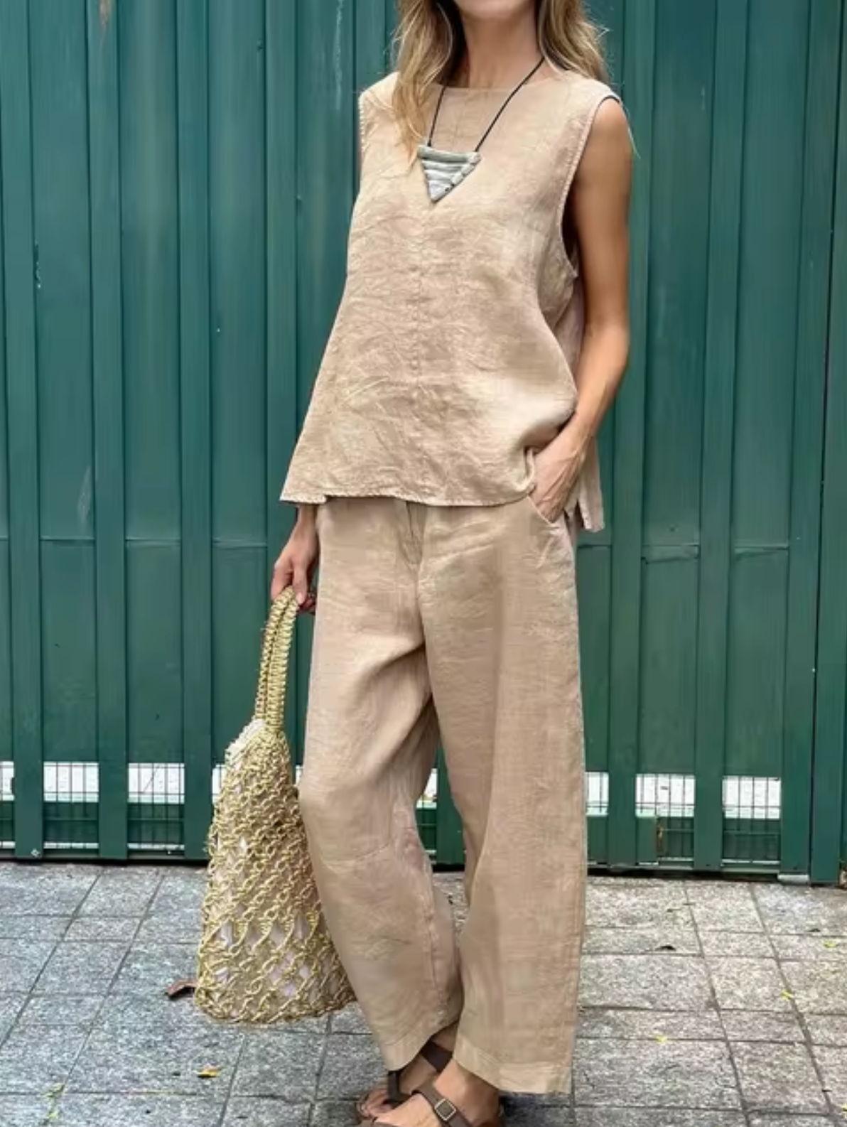 Pantalón y Top de Algodón Cómodes