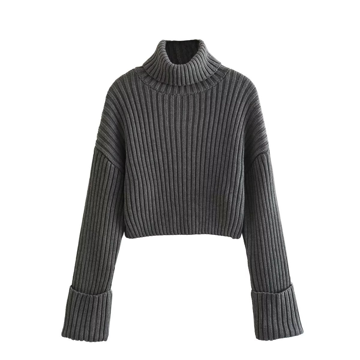 Jersey Cuello Alto Suéter Mujer