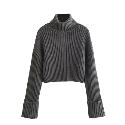 Jersey Cuello Alto Suéter Mujer