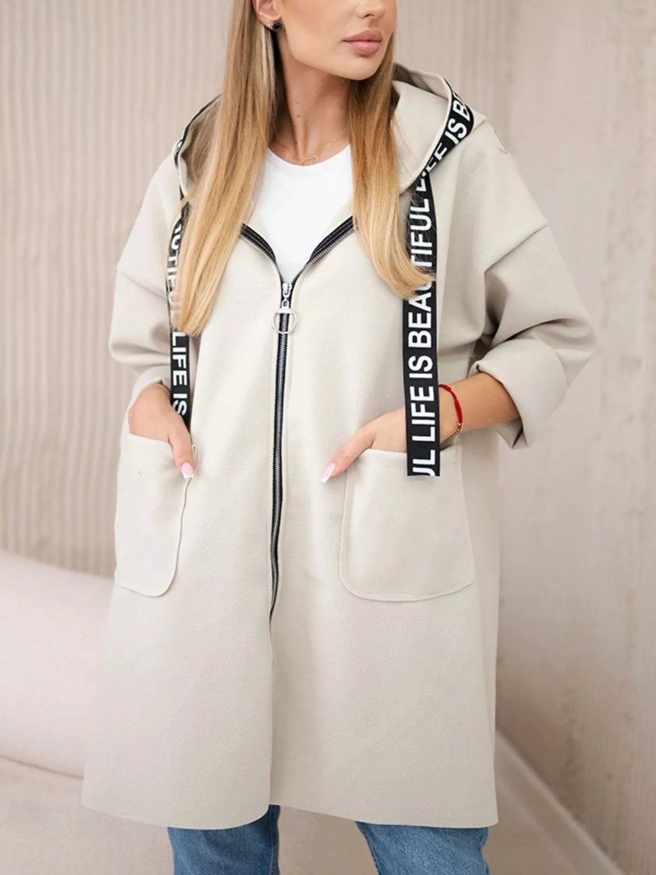 Chaqueta con capucha elegante mujer - Vestiria
