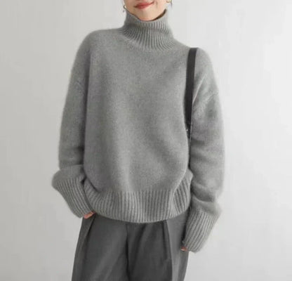 Jersey Cachemir Cuello Alto Elegante