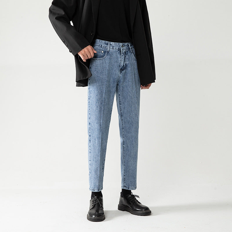 Pantalones vaqueros ajustados cintura alta para hombre