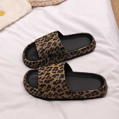 Pantuflas mujer leopardo suaves y cálidas
