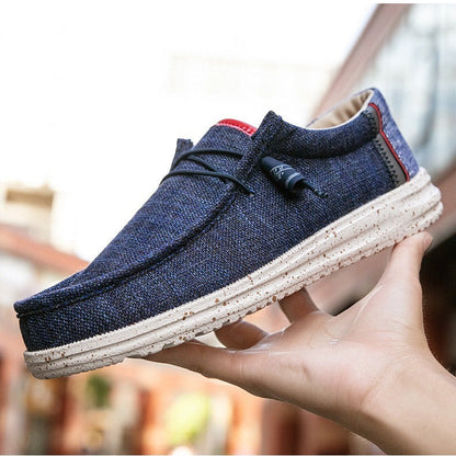 Mocasines Hombre Lona Respirable Slip On Clásicos - Vestiria