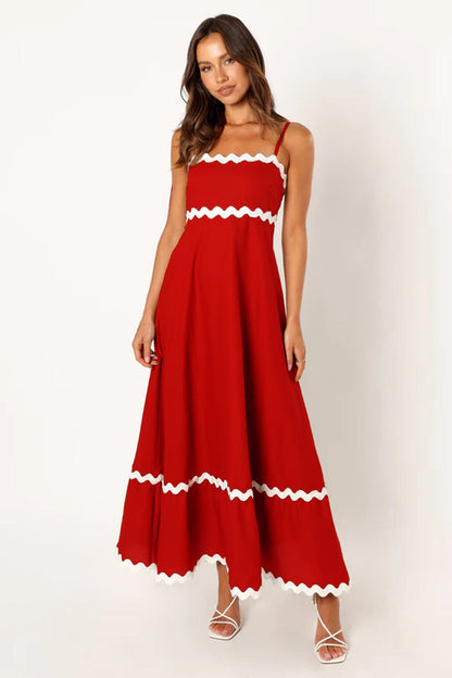 Vestido de Playa Largo Estampado Floral Mujer Verano
