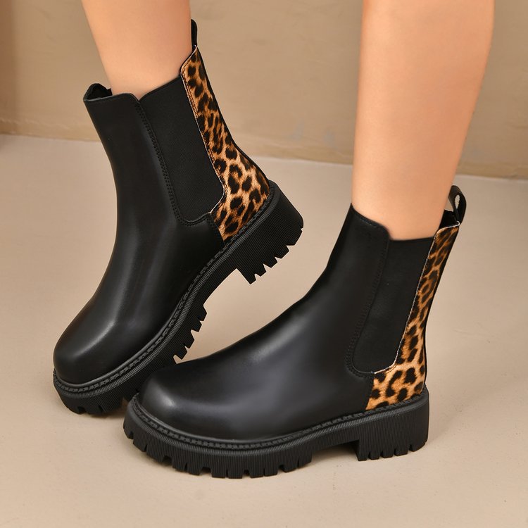 Botas Mujer Cuero Suela Gruesa Moda - Vestiria