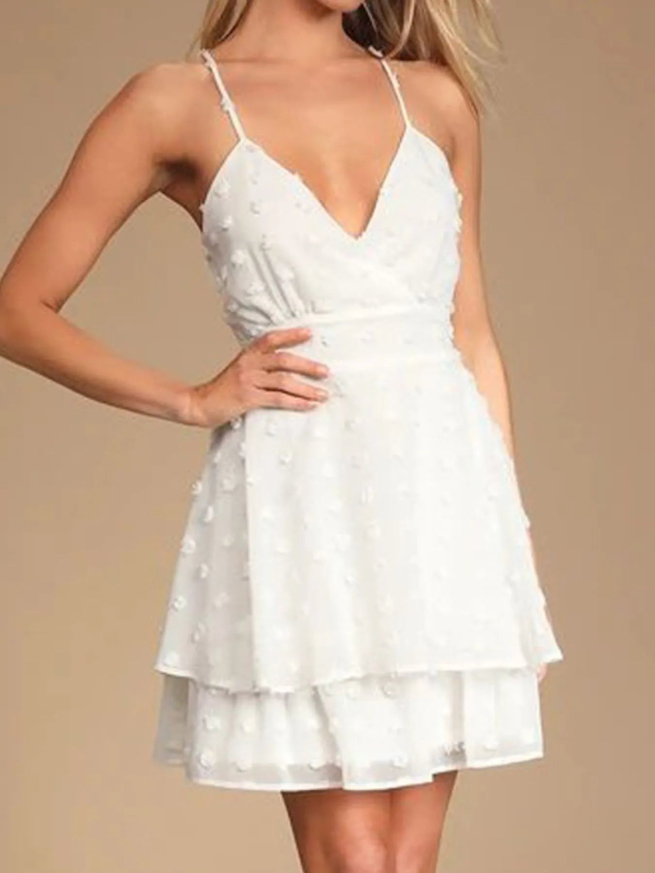 Vestido de Florecillas Estampado en V - Vestiria