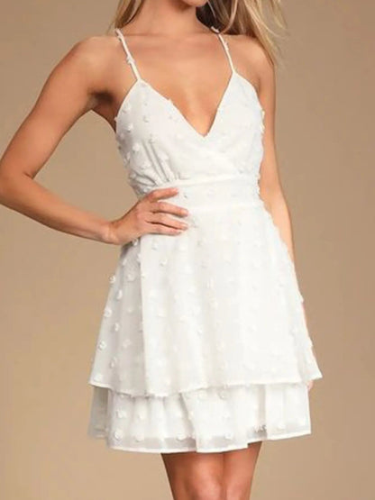 Vestido de Florecillas Estampado en V - Vestiria