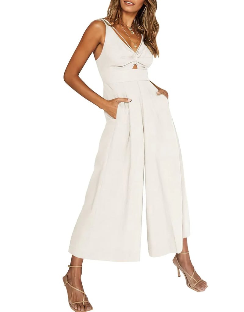 Mono sin mangas elegante escote V
