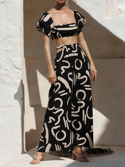 Traje mujer estampado flores Bardot