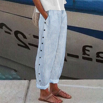 Pantalones Cónfort con Bolsas Lado