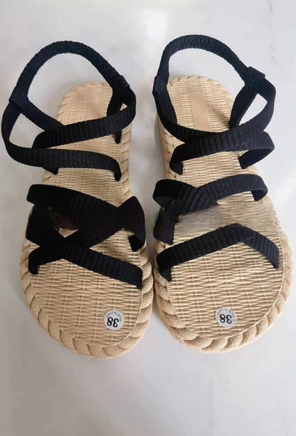 Sandalias de Paja Synthetic Comodas para Playa y Verano