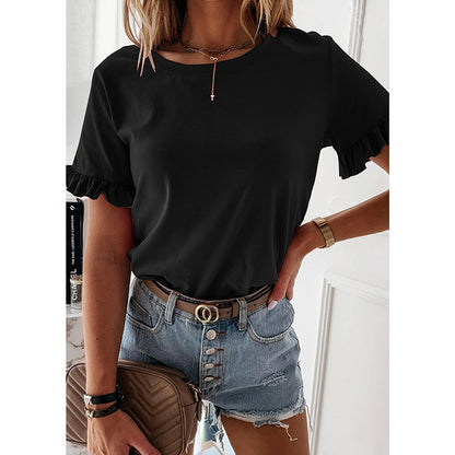 Top Mujer Floral Con Volantes