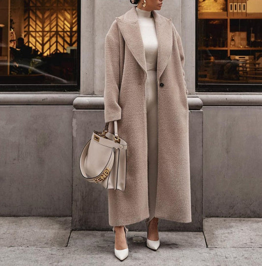 Chaquetón Felpa Mujer Cuello Ancho Abierto - Vestiria