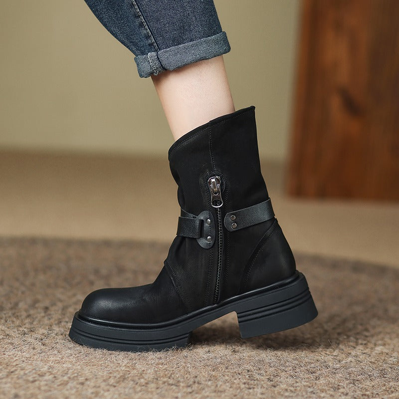 Botas Mujer Estilo Clásico Retro Chic