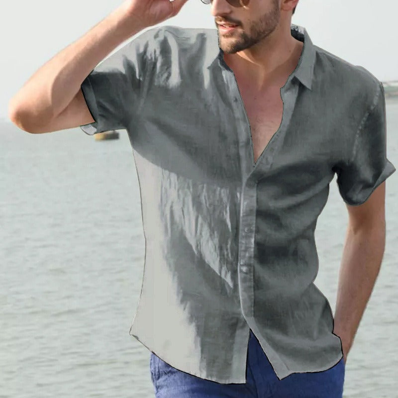 Camisa Hombre Lino Verano Ligera
