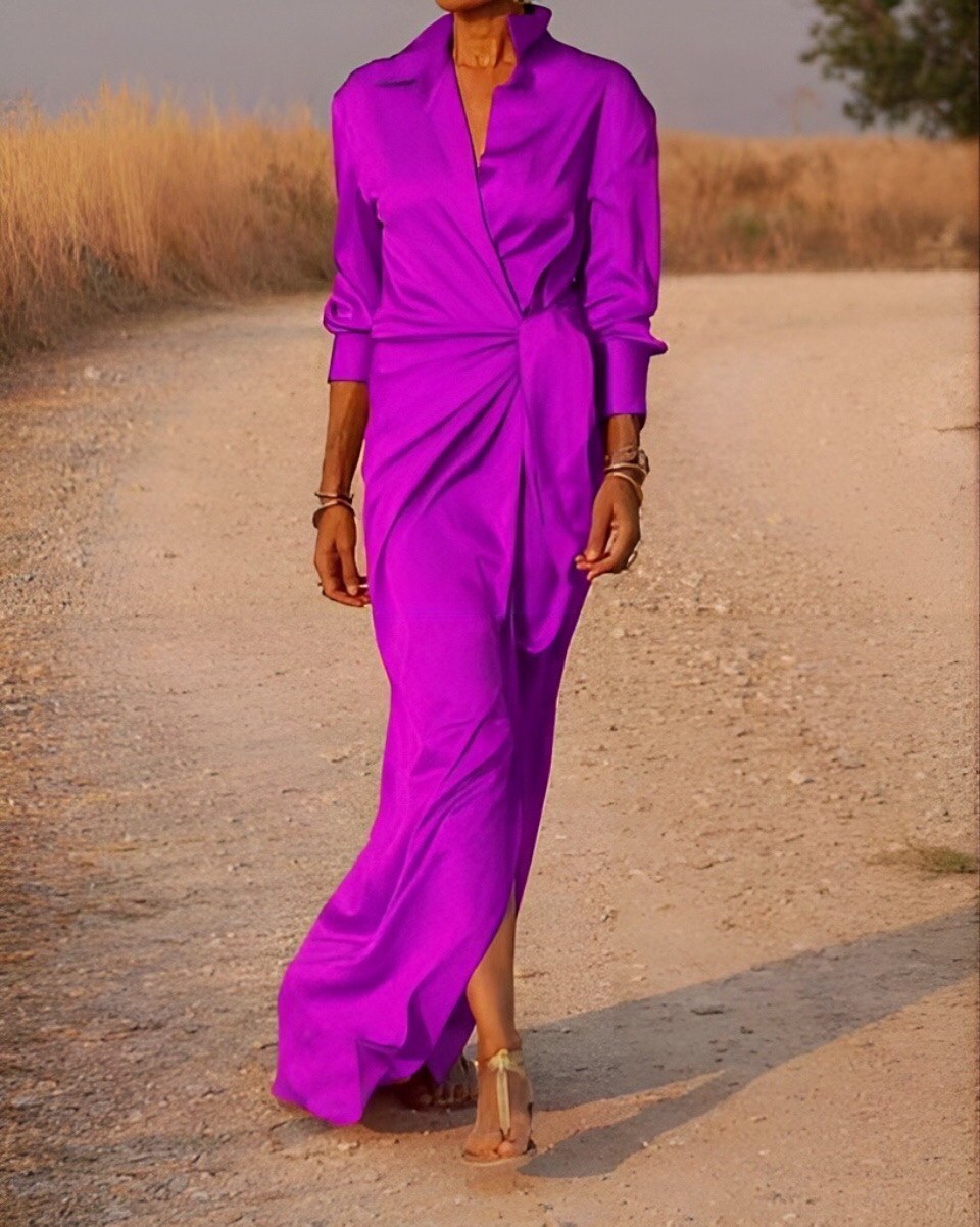 Vestido Elegante Mujer Estilo Clásico