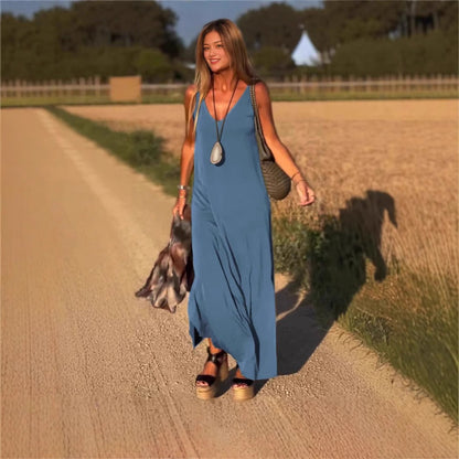 Vestido Largo Mujer Estilo Libre y Casual